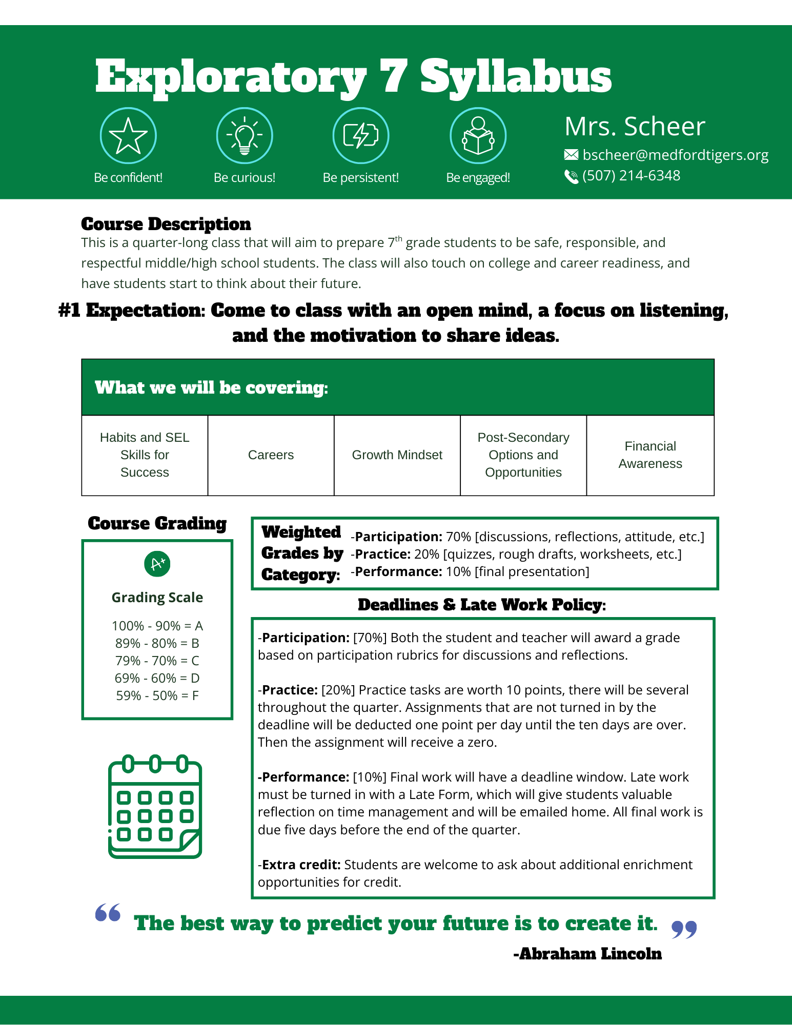 Exploratory 7 Syllabus