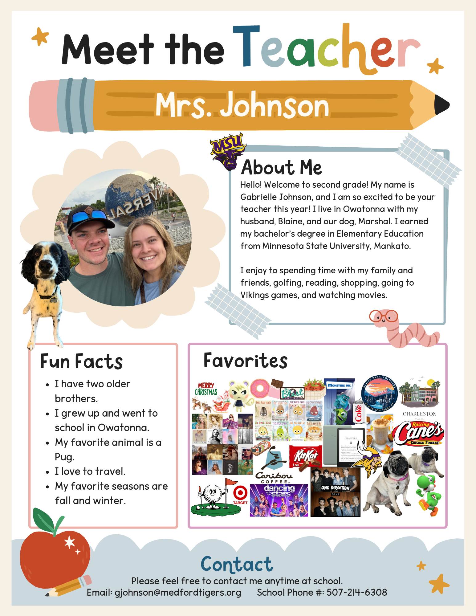 My Meet the Teacher page!